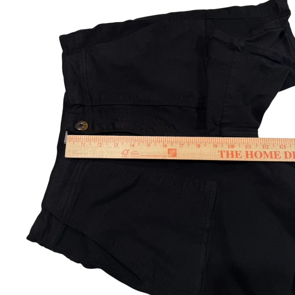 BKE Black Utility Patch Pocket Shorts Womens 26 Cotton Blend Stretch Mid Rise